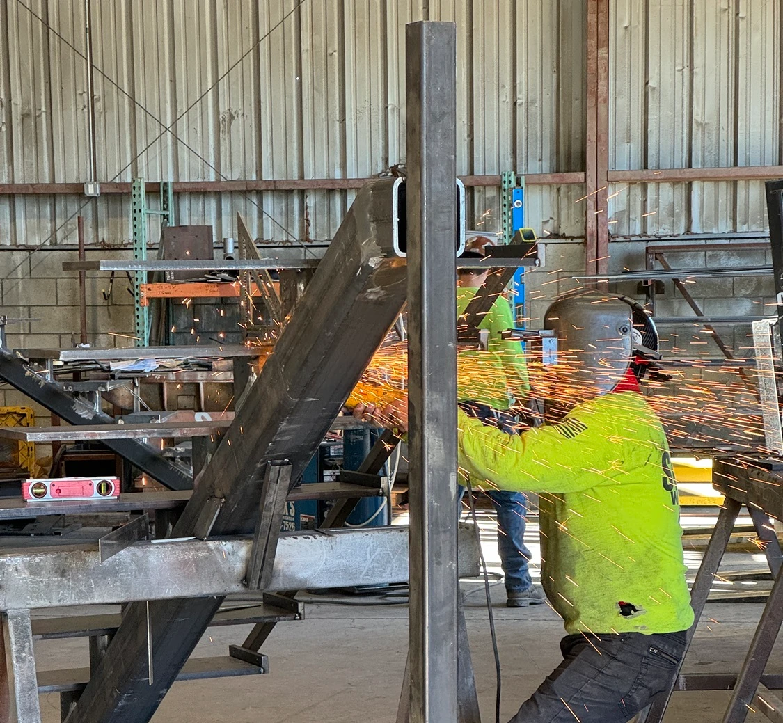 staff welding steel bars